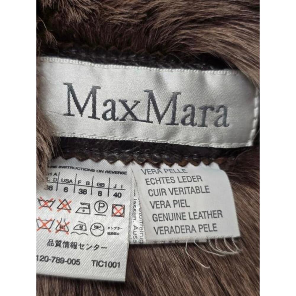 Max Mara Brown Shearling Sheepskin Coat - S - Picture 5 of 8